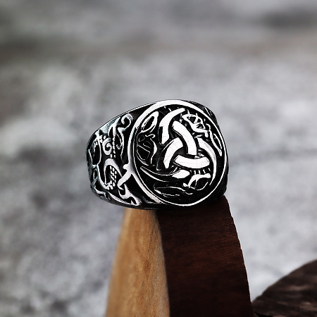 Fashion Viking Stainless Steel Rings PW-WG8D974-01-1