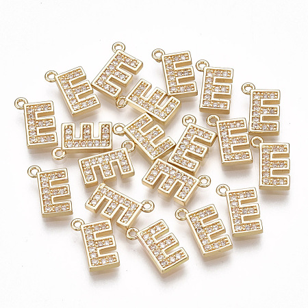 Brass Cubic Zirconia Charms KK-S348-330E-1