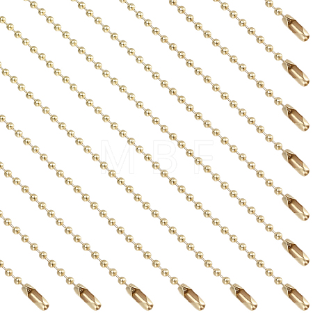 100Pcs Iron Ball Chains with Connectors IFIN-SP0001-67G-1