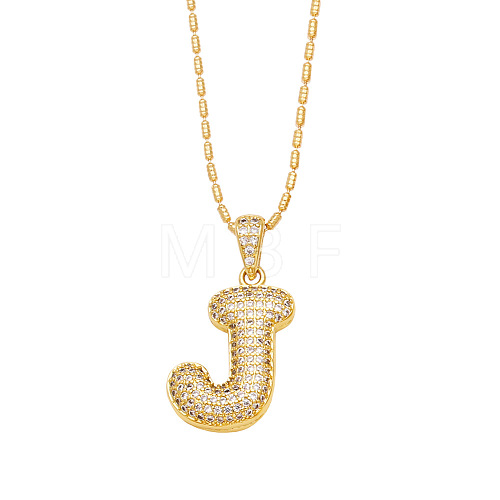 Brass Micro Pave Cubic Zirconia Pendant Necklaces PW-WG99827-10-1