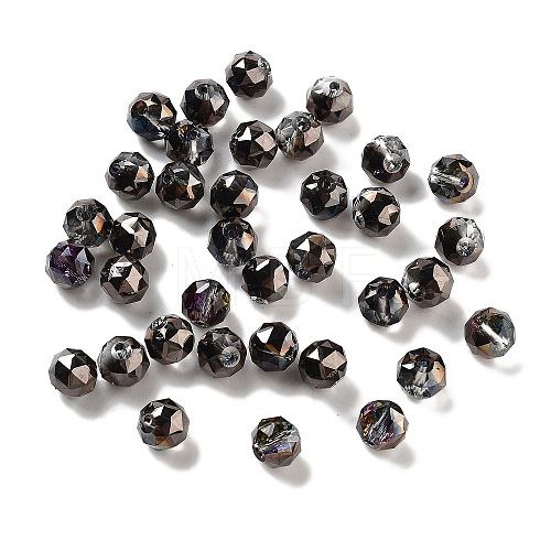 Electroplate Round Glass Beads  EGLA-A043-01-HP02-1