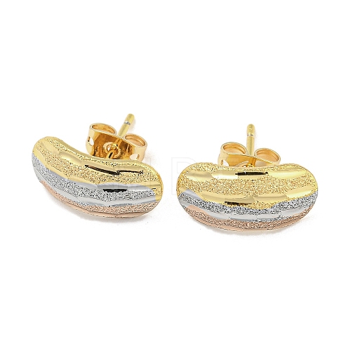 Brass Ear Studs EJEW-P261-13ML-1