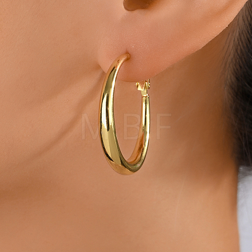 Brass Large Hoop Earrings for Women PZ7917-1-1