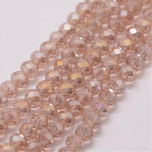 Electroplate Glass Bead Strands GLAA-K016-2x3mm-03FR-1