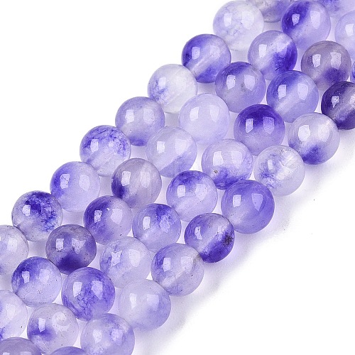 Dyed Natural White Jade Beads Strands G-T140-4mm-A09-1