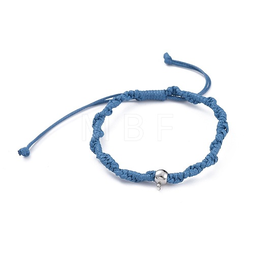 Unisex Adjustable Korean Waxed Polyester Cord Braided Bead Bracelets BJEW-JB04669-04-1