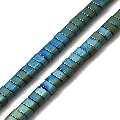 2-Hole Electroplated Synthetic Non-magnetic Hematite Beads Strands G-L613-A01-01C-1