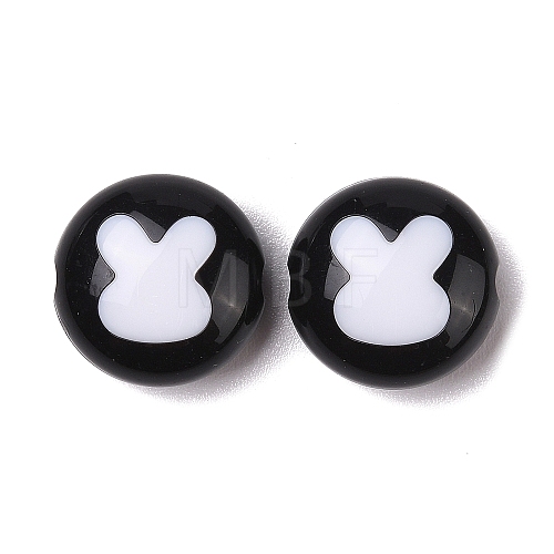 Two-tone Acrylic Beads OACR-U003-16-1