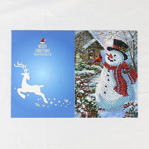 DIY Christmas Greeting Card Diamond Painting Kit DIAM-PW0009-23H-1