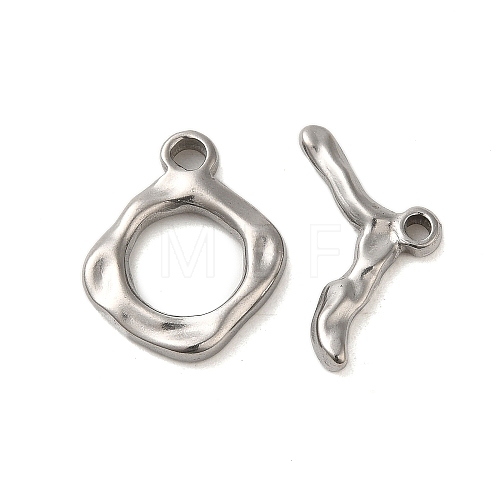 Non-Tarnish 304 Stainless Steel Toggle Clasps STAS-Q324-07P-1