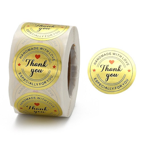 1.5 Inch Thank You sticker X-DIY-G021-12C-1