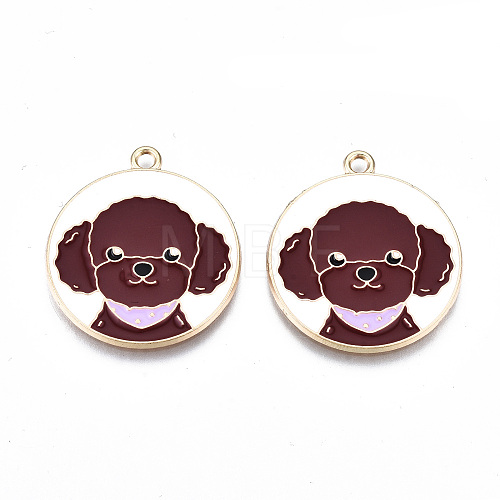 Eco-Friendly Alloy Enamel Pendants X-ENAM-Q437-054B-NR-1