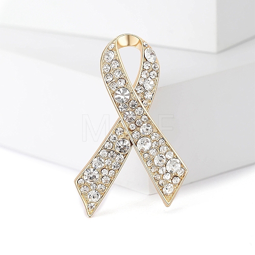 Alloy and Glass Rhinestone Brooch PW-WGFE803-02-1