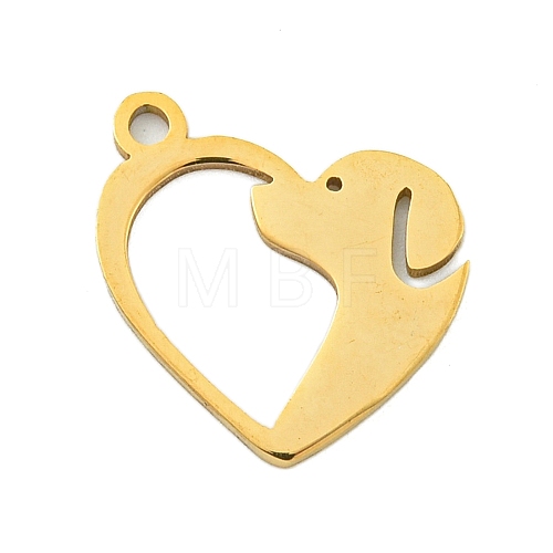 Ion Plating(IP) 201 Stainless Steel Charms STAS-M015-01G-1