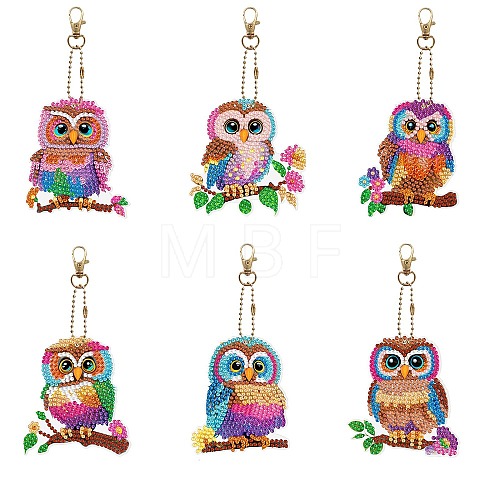 DIY Diamond Painting Keychain Kits DIAM-PW0010-67D-1