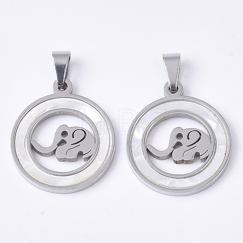 201 Stainless Steel Pendants STAS-N089-59P-1