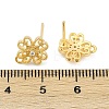 Brass Micro Pave Clear Cubic Zirconia Stud Earring Findings KK-Z099-01G-01-3
