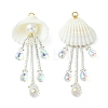 Natural Shell Big Pendants PALLOY-MZ01363-03-1