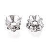 Buddhist Jewelry Findings Tibetan Style Alloy Lotus Double Sided Bead Caps PALLOY-O042-03-01-2