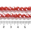 Electroplate Opaque Glass Beads Strands EGLA-A035-P6mm-A03-4