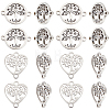 Unicraftale 24Pcs 2 Styles 201 Stainless Steel Connector Charms STAS-UN0042-38-1