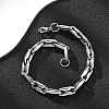 304 Stainless Steel Coffee Bean Chain Bracelets for Women Men BJEW-F488-27P-1