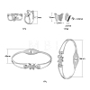 304 Stainless Steel Butterfly Stud Earrings & Finger Ring & Bangle SJEW-TZ0001-01-3