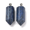 Natural Lapis Lazuli Perfume Bottle Pendants G-H332-09P-04-1