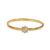 304 Stainless Steel Rhinestone Hinged Bangles for Women FS-WG7AFBC-02-3