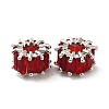 Rack Plating Platinum Brass Micro Pave Cubic Zirconia Beads KK-Q795-02B-P-1