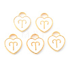 Light Gold Plated Alloy Enamel Pendants ENAM-R136-30-08-1