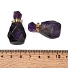 Natural Amethyst Perfume Bottle Pendants G-B149-02G-02-3