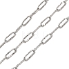 Tarnish Resistant 304 Stainless Steel Textured Paperclip Chains CHS-I009-01P-A-1