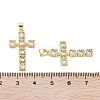Cross Brass Micro Pave Cubic Zirconia Pendants KK-E102-02G-01-3