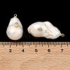 Brass & Pearl Micro Pave Cubic Zirconia Pendants KK-H259-13B-G02-3
