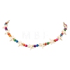 Ocean Dyed Round Natural Freshwater Shell & Synthetic Turquoise Starfish Beaded Necklaces for Women NJEW-JN06264-2