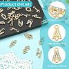 26Pcs 26 Styles Alloy Crystal Rhinestone Connector Charms FIND-CJZ0001-001KCG-3