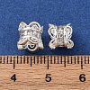 Brass Pave Clear Cubic Zirconia Beads KK-L272-06S-3