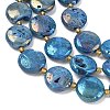 Electroplated Natural Druzy Geode Crystal Beads Strands G-G459-04J-3