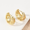 Hollow Triangle Brass Micro Pave Clear Cubic Zirconia Hoop Earring EJEW-M082-12G-5