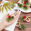Christmas Theme Wooden Napkin Rings AJEW-WH0261-90-3