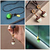 4Pcs Acorn Box Synthetic Luminous Stone Pendants WOOD-CA0001-66-9