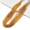 Transparent Gradient Color Glass Beads Strands GLAA-H021-01A-36-1