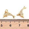 Brass Micro Pave Clear Cubic Zirconia Charms KK-Q085-04D-G-3