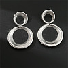 Iron Dangle Stud Earrings for Women WGA52C2-02-1