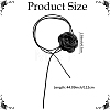 1Pc Gothic Polyester Rose Flower Collar Choker Necklaces for Women Bride Wedding Party NJEW-CN0001-22-2
