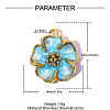 304 Stainless Steel Enamel Pendants STAS-OY015-26G-02-2