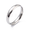 Ion Plating(IP) 304 Stainless Steel Simple Plain Band Finger Ring for Women RJEW-B036-08-3