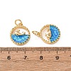 Brass Resin Pendants RE-H001-01G-02-2