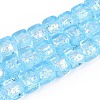 Handmade Foil Glass Beads Strands FOIL-Q002-04C-1